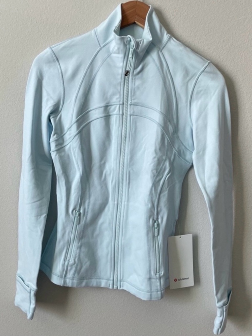 NWT Lululemon Define Jacket
*Luon Sheer Blue Size 4